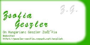 zsofia geszler business card